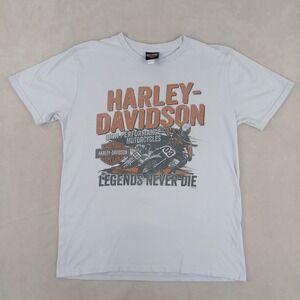 Harley Davidson Large Mens T Shirt USA 2021 Fits A Small Peterson's Miami 20x26